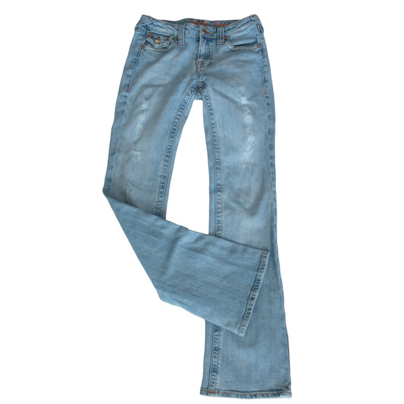 Vintage Vigoss Premium Denim Jeans 3/4 Light Wash Straight Leg Slight Flare - Picture 11 of 16